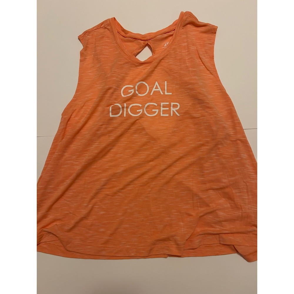Pro Player Goal Digger Tank‎ Top Orange Twist Back Space Dye Muscle Tee 3X
